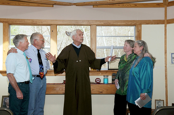 Officiating the wedding