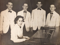 Hubert in quartet, Central State Teachers College, 1937